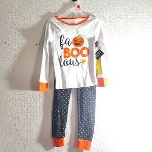 Halloween Pajama Set Size 5 Pumpkin candy corn  boo Pajama Set